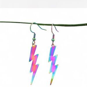 Colorful Lightning Bolt Earrings